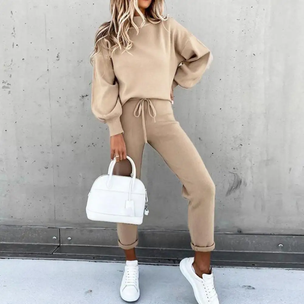 Top Trends: 2 Pcs / Set Chic Soft Casual Sportwear Sweatshirt Sweatpants Suit For Home Autumn Tracksuit Lady Sweatshirt Trousers Suit Shoppable Styles