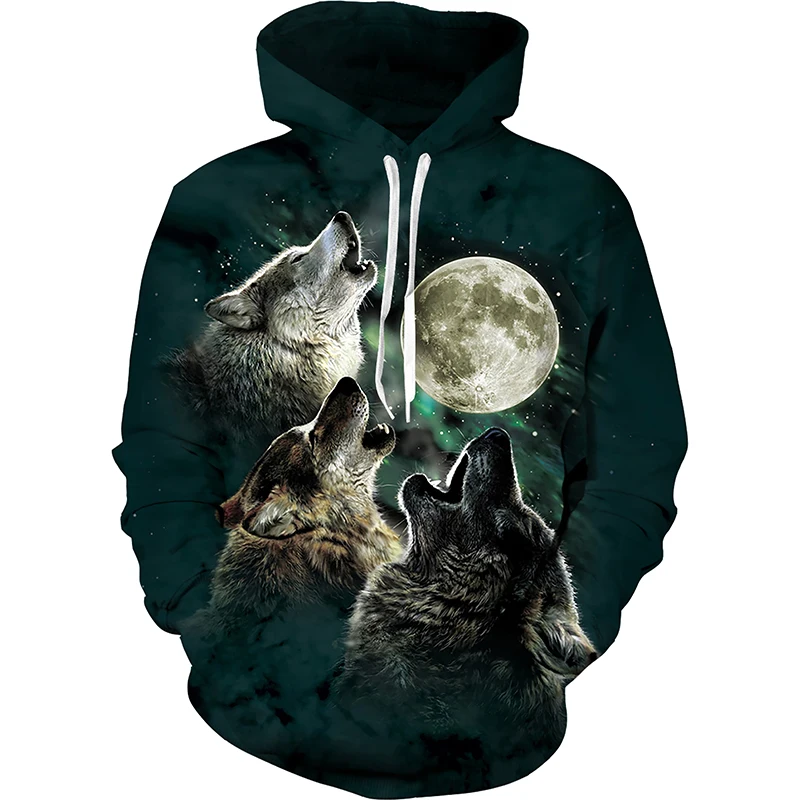 Top Trends: New Animal 3d Print Wolf Men Hooded Long Sleeve Sweater Streetwear Tops Sweatshirts Casual Sweat Y2k Hoodies Oversize Clothing Shoppable Styles - Image 4