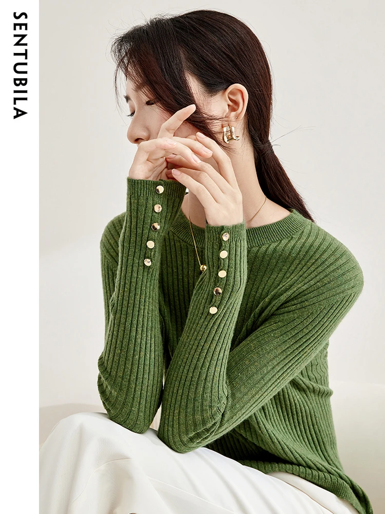 Top Trends: Sentubila Basic Simple Autumn Winter Sweaters Soft Knit Tops For Women 2023 Round Neck Knitwears Jumpers Pullovers W33H51125 Shoppable Styles - Image 3