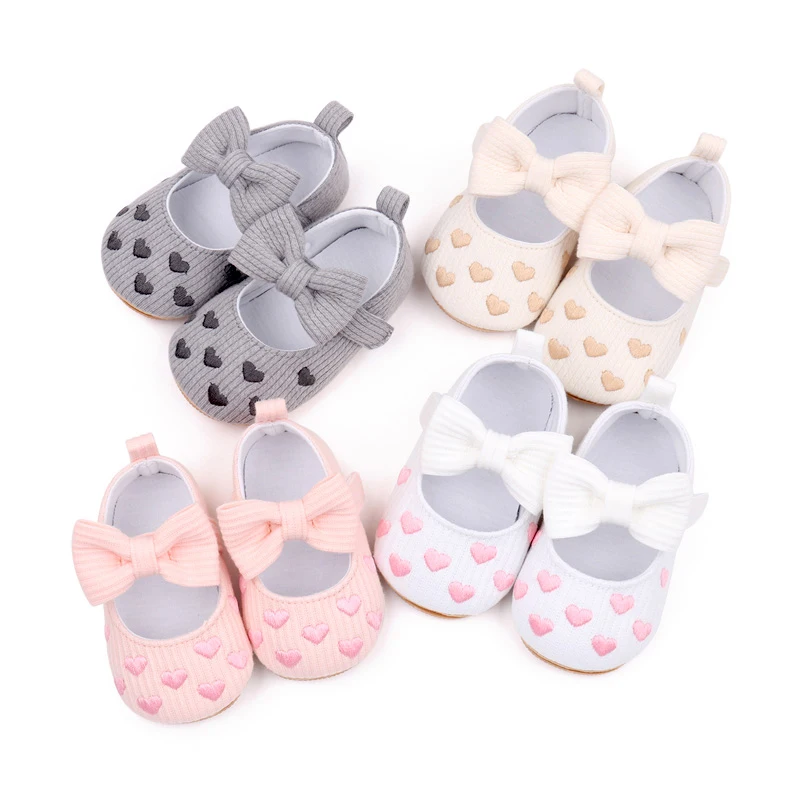 Top Trends: BeQeuewll KIDSUN Baby Shoes Newborn Girl Princess PU Toddler Shoes Bow Decor Rubber Sole Anti-Slip First Walker Shoes 0-18M Shoppable Styles