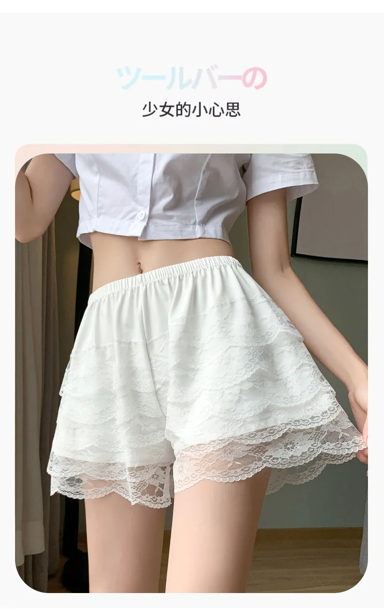 Top Trends: White Lace Safety Pants Women's Summer Thin Anti-glare Leggings Skirt Loose Shorts Shoppable Styles - Image 4