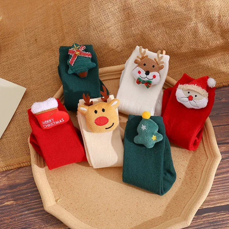 Top Trends: 1Pair Christmas Socks Baby Accessories Cartoon Doll Cute Socks For Newborns Boys Girls New Year Gift Cotton Infant Toddler Socks Shoppable Styles