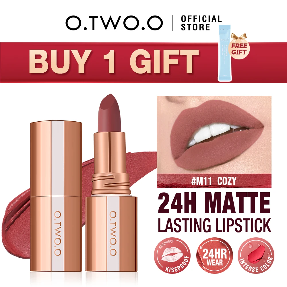 Top Trends: O.TWO.O Lipstick Lip Tint Matte Long Lasting Waterproof Velvet Not Fading Sexy Non-stick Cup Lip Glaze Makeup Cosmetics Shoppable Styles