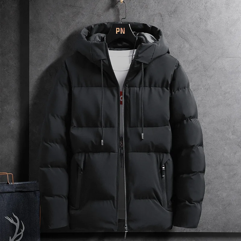 Top Trends: Winter Jacket Men Parkas Thicken Warm Coat Mens Hooded Jackets Solid Parka Coat Fashion Streetwear Men&#039;s Parka Plus Size M-4xl Shoppable Styles