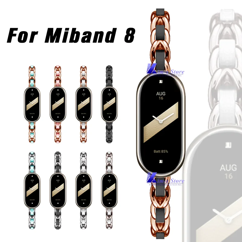 Top Trends: Stainless Steel Strap For Xiaomi Mi Band 8 Fashion Lady Style Metal Bracelet For Miband 8 NFC Quick Release Replacement Band Shoppable Styles