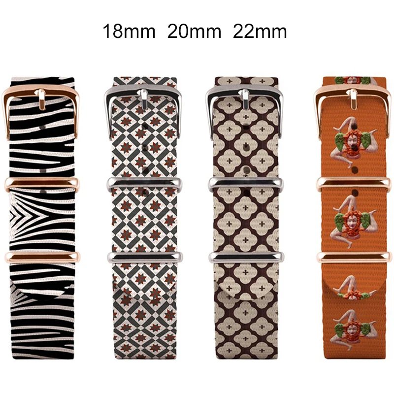 Top Trends: Premium Nylon Straps 18mm 20mm 22mm Nylon Watch Band Colorful NATO Nylon Canvas Watch Strap For Men Women Shoppable Styles