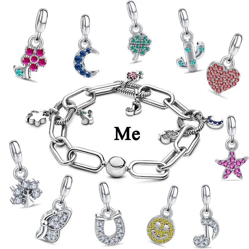 Top Trends: 925 Silver Me Series Starfish Moon Pineapple Mini Charms Pendant Beads Fit Original Pandora Me Bracelet Women Jewelry DIY Gifts Shoppable Styles