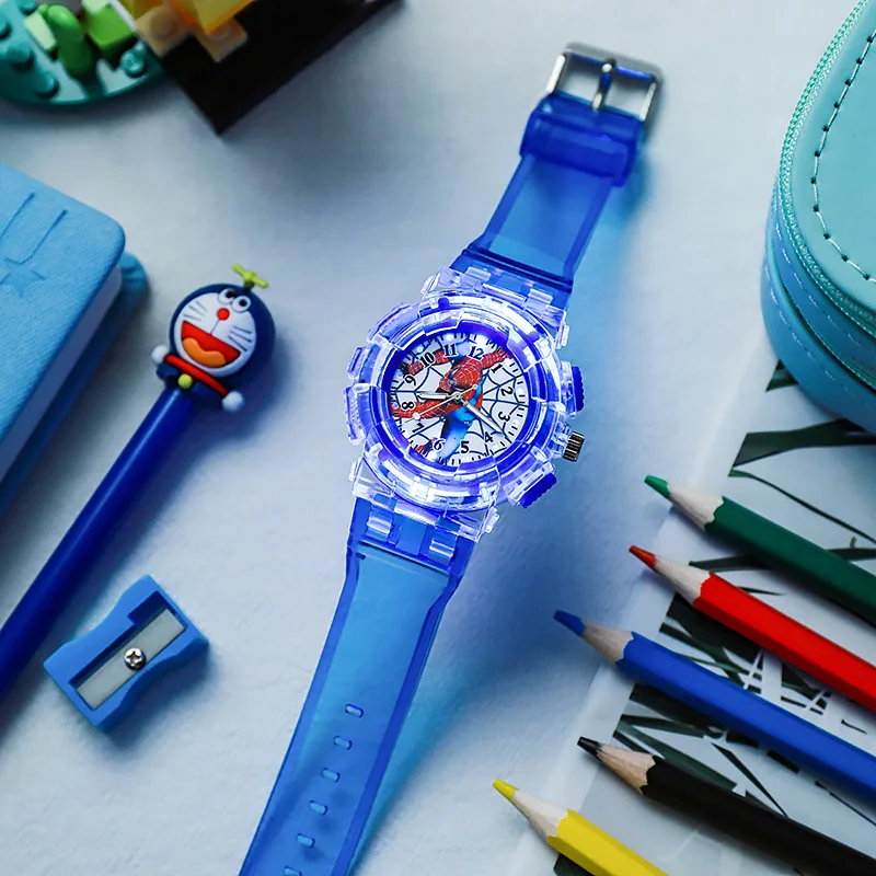 Top Trends: Disney Spiderman Luminous Watch Children‘s Hero Watch Cute Silicone Colorful Lights Watch Gifts For Girls Kids Watches Shoppable Styles