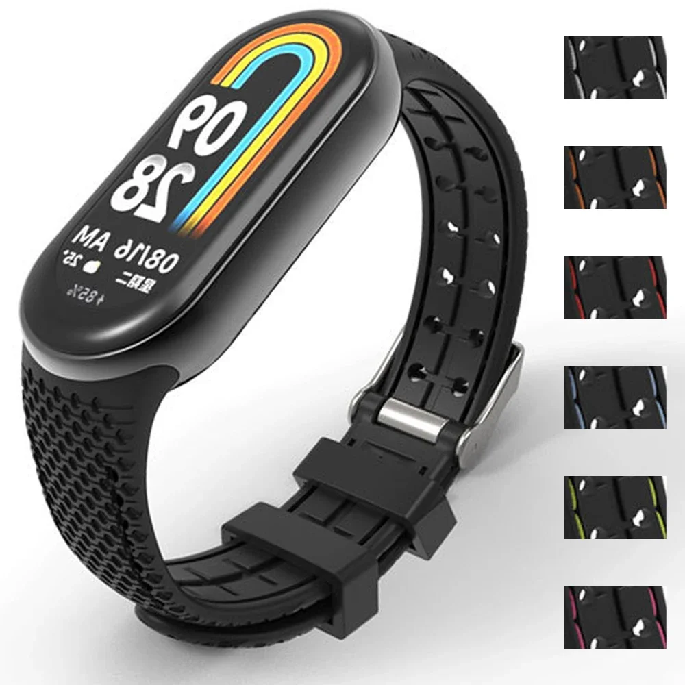 Top Trends: Rubber Strap For Mi Band 8 Bracelet Sport Belt Silicone Watchband Replacement Smartwatch Bracelet For Xiaomi Mi Band 8 NFC Strap Shoppable Styles