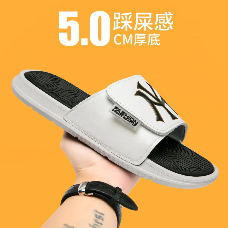 Top Trends: Women&#039;s Slippers Men Non-slip Slippers Summer Comfortable Beach Sandals Couple Thick Bottom Shoes Pillow Slippers 2023 Shoppable Styles