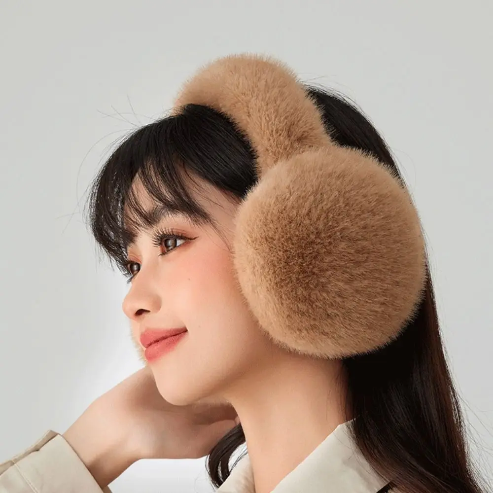 Top Trends: 1PC Solid Color Soft Plush Ear Warmer Winter Warm Earmuffs Fashion Ear Cover Outdoor Cold Protection Ear-Muffs Folding Earflap Shoppable Styles