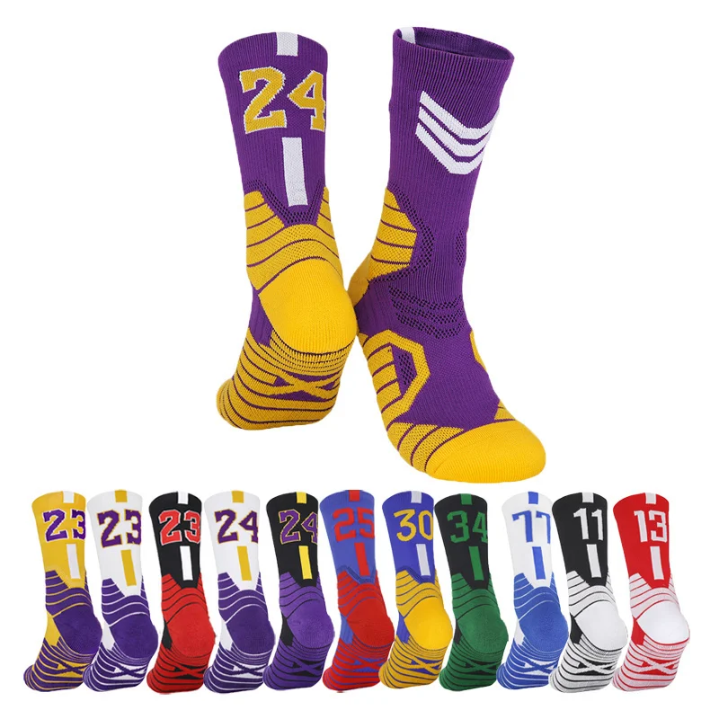 Top Trends: Knee Sports Non-Silp Basketball Professional Socks Men&#039;s High Socks Number Thickened Towel Bottom Child Match Baloncesto Socks Shoppable Styles