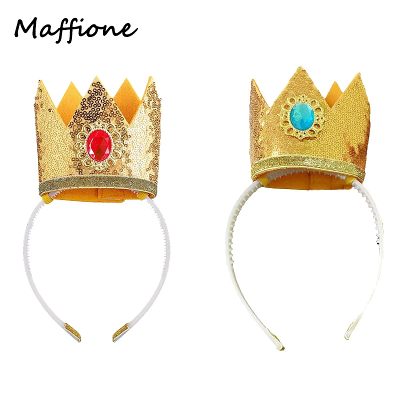 Top Trends: Peach Cosplay Princess Crown Headband Custome Props Girls Halloween Carnival Party Role Suit Women Headwear Accessories Shoppable Styles