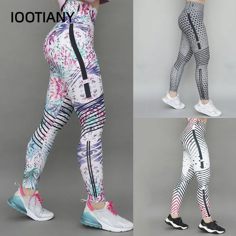 Top Trends: IOOTIANY New Seamless Leggings Sport Women Fitness Leisure Elastic Tight Yoga Running Floral Stripes Print Leggings Gym Pants Shoppable Styles - Image 4