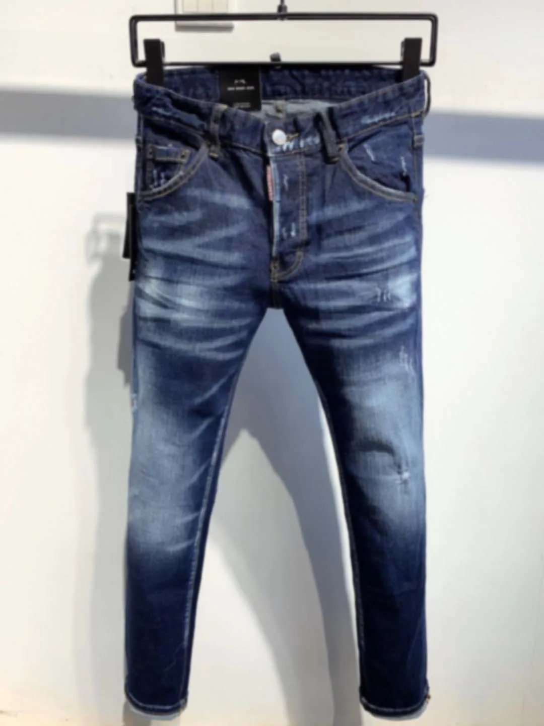 Top Trends: 2023 Spring / Summer Four Seasons New Jeans For Men D2 Elastic Feet Slim Fit Pants D2 Jeans Colorful Paint Speckle Fashion Shoppable Styles