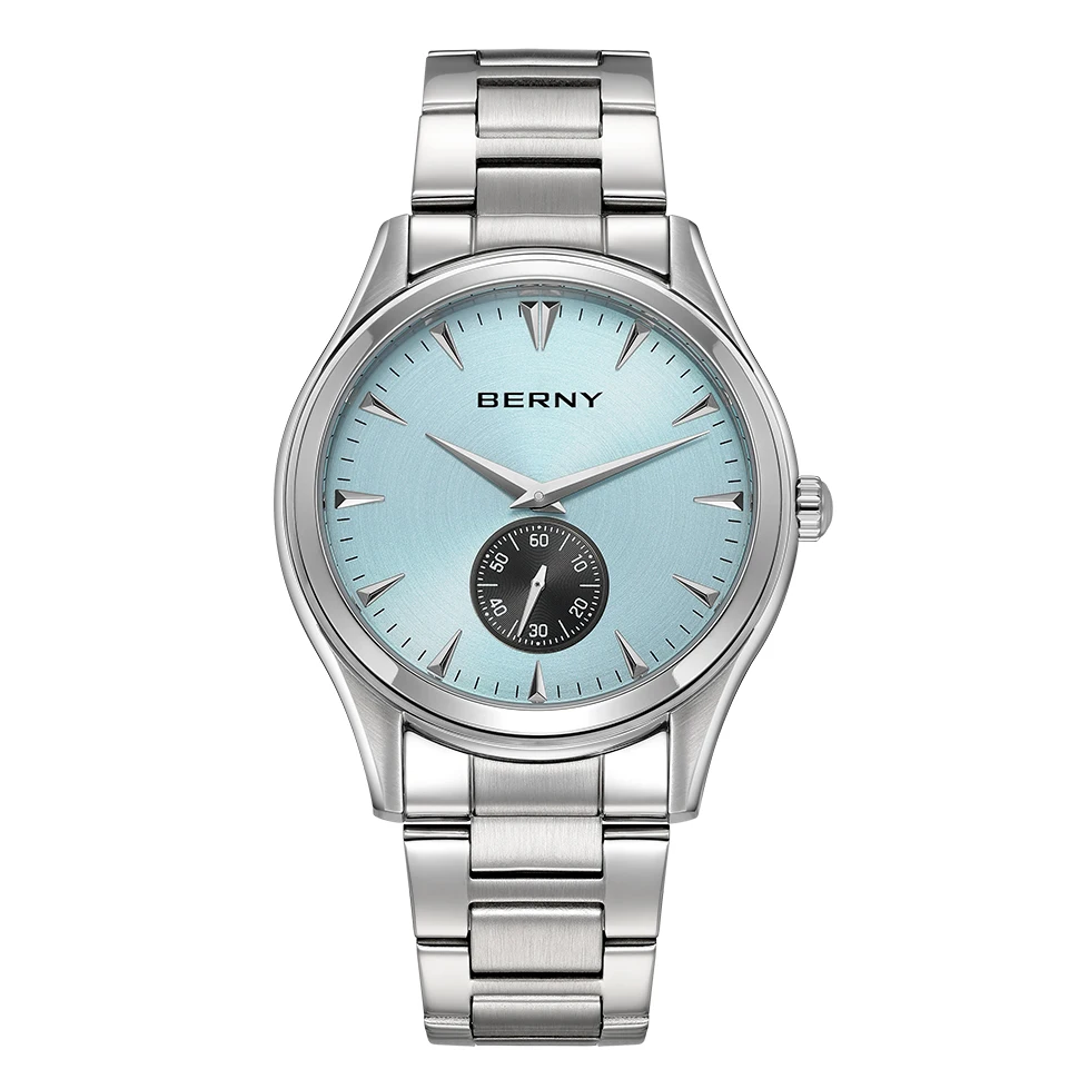 Top Trends: BERNY Quartz Watch For Men 5ATM Waterproof Miyota Movement Wristwatches Stainless Steel Simple Fashion Quartz Watches For Men Shoppable Styles