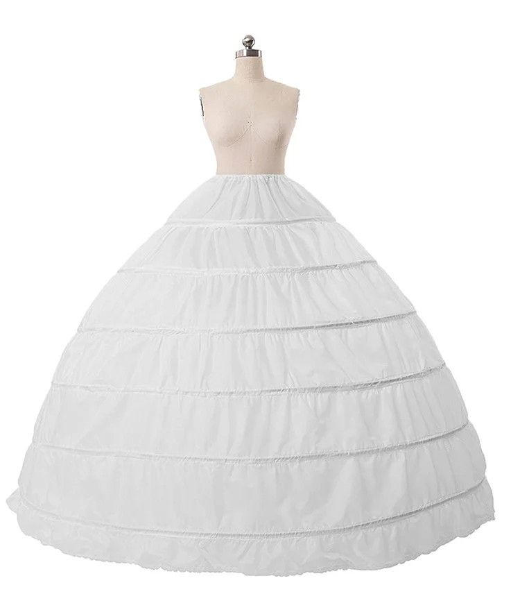 Top Trends: New Hot Sale Bridal Petticoat Ball Gown With 6 Hoops Plus Size Satin Crinoline Underskirts For Wedding Quinceanera Dresses Shoppable Styles - Image 2