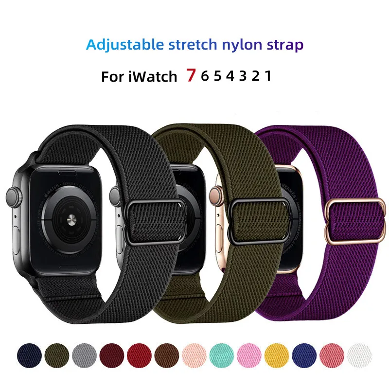 Top Trends: Strap For Apple Watch Series 7 Smart Watch Band For 44mm 40mm 42mm 38mm Adjustable Breathable Nylon Strap For IWatch 6 5 4 3 2 1 Shoppable Styles