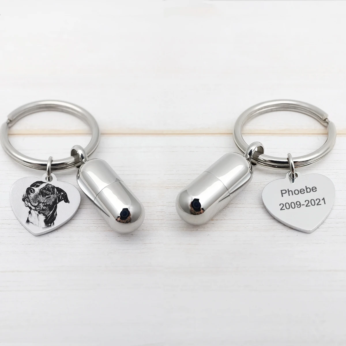 Top Trends: Personalized Pet Urn Keychain Dog Urn Key Chain Pet Photo Keychain Ashes Jewelry Pet Memorial Cat Cylinder Cremation Urn Keyring Shoppable Styles - Image 5