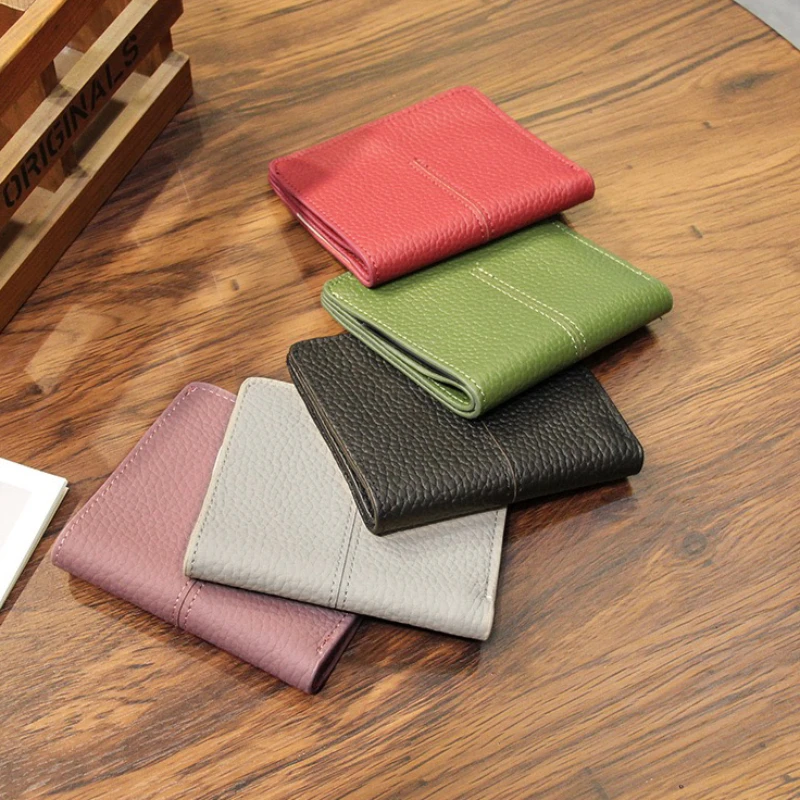 Top Trends: Genuine Leather Women Wallet Small Real Leather Luxury Clutch Super Slim Wallet Purse Card Holder Designer Female Coin Purse Shoppable Styles