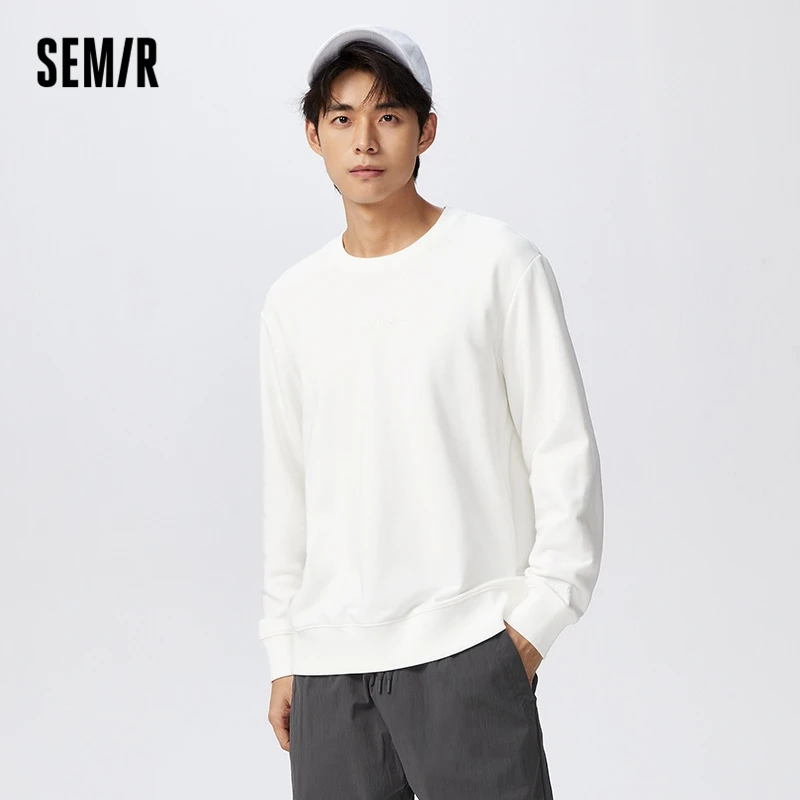 Top Trends: Semir Sweatshirt Men Letter Printing O Neck Fashionable Spring Simple 2023 Daily Casual Comfortable Style Round Neck Top Hoodie Shoppable Styles