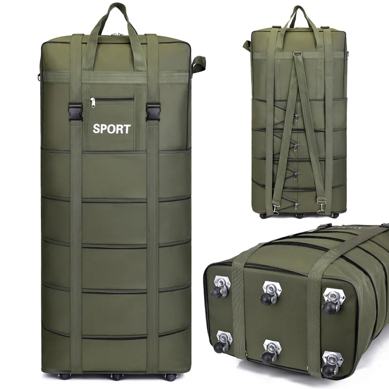 Top Trends: Popular Large Capacity Durable Luggage Trolley Bags Oxford Waterproof Expendable Wheeled Travelling Bags Luggage Shoppable Styles