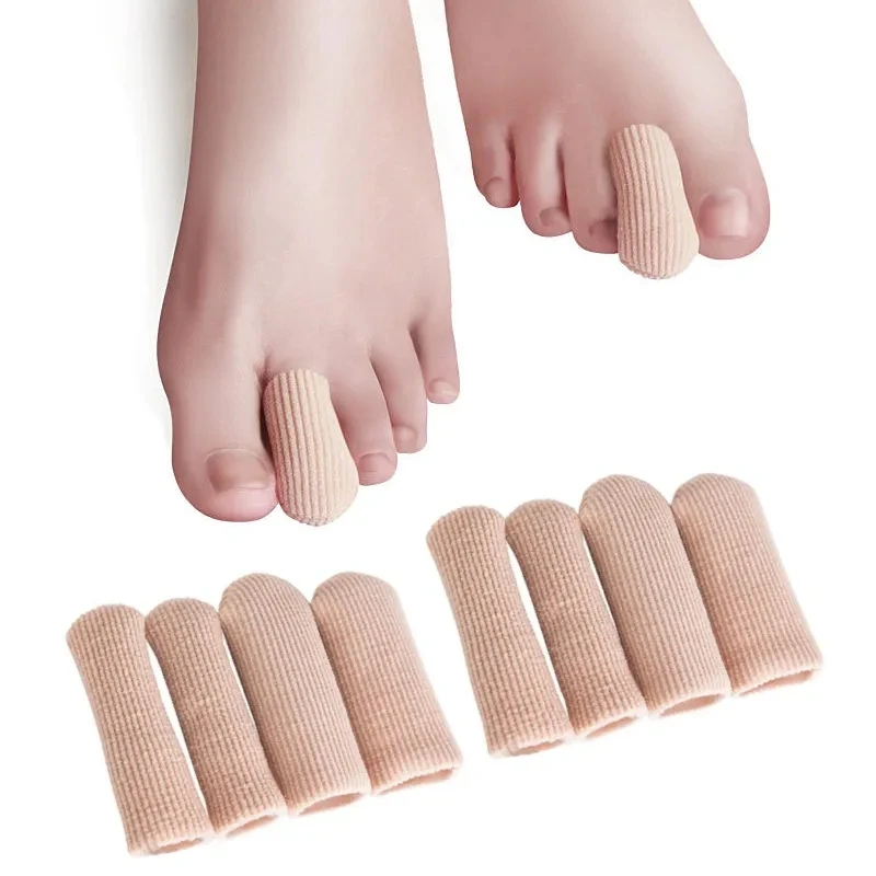 Top Trends: 2Pieces Bunions Corns Foot Pain Relief Orthotics Fabric Silicone Toe Tube Cover Protector Finger Toes Separators Hallux Valgus Shoppable Styles