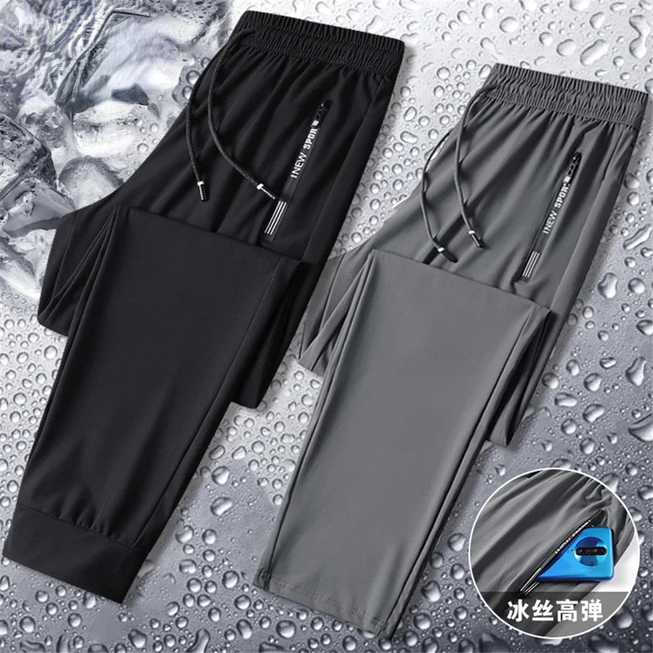 Top Trends: Summer Cool Pants Men 5XL Plus Szie Sweatpants Fashion Casual Stretch Pants Male Big Size Summer Trousers Black Grey Shoppable Styles