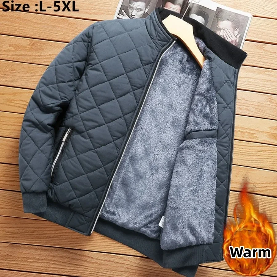 Top Trends: 2024 Men's Thick Warm Bomber Jacket Coats Autumn Winter Fleece Lined Casual Jacket For Men Slim Fit Winter Clothing Parkas 5XL Shoppable Styles