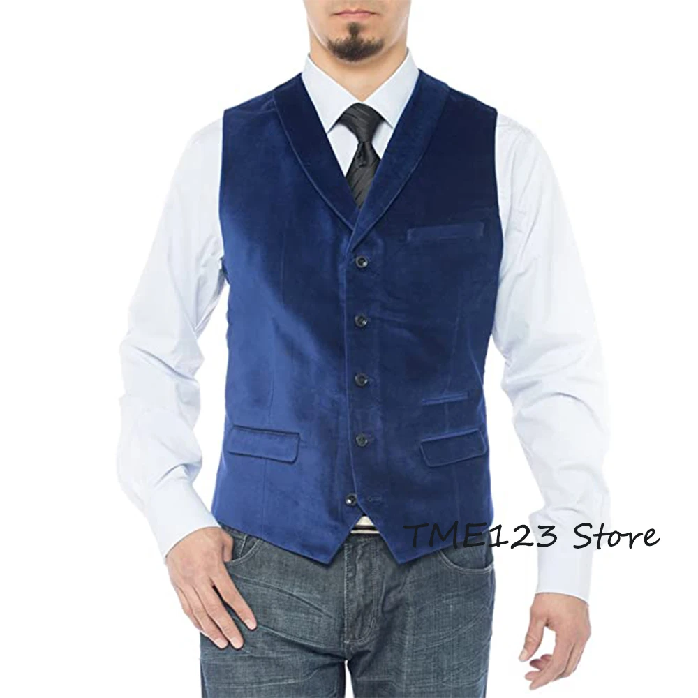 Top Trends: Men's Suit Vest Single-breasted Velvet Vests Gentleman Punk Party Coat Sleeveless Jacket Chaleco Hombre Shoppable Styles - Image 6