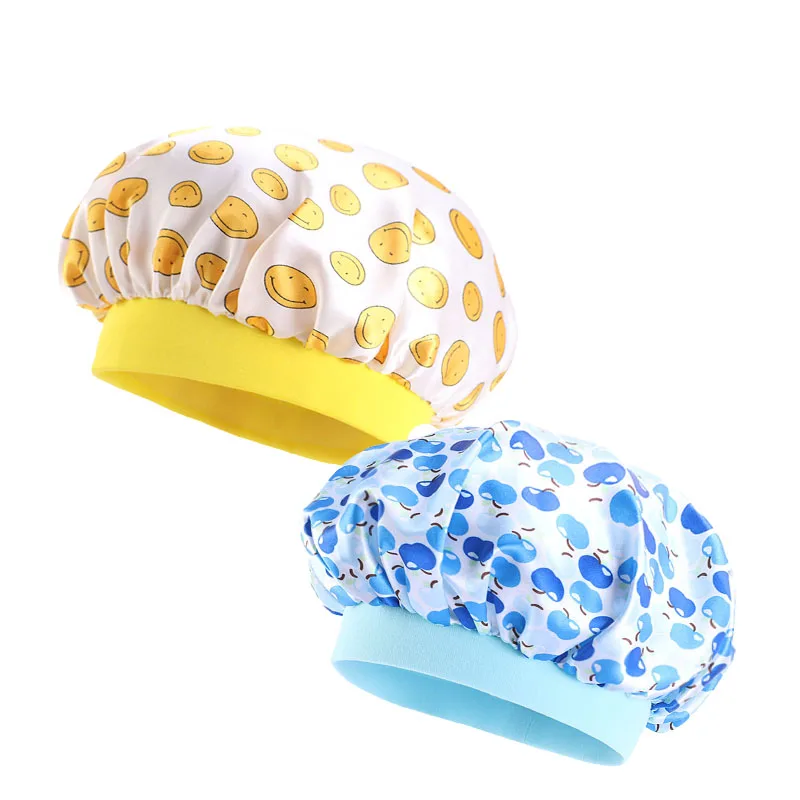 Top Trends: 2pcs Set Kids Printing Stain Bonnet Baby Turban African Children Printing Satin Bonnet Sleeping Cap Boys Girls Night Sleep Hats Shoppable Styles - Image 6