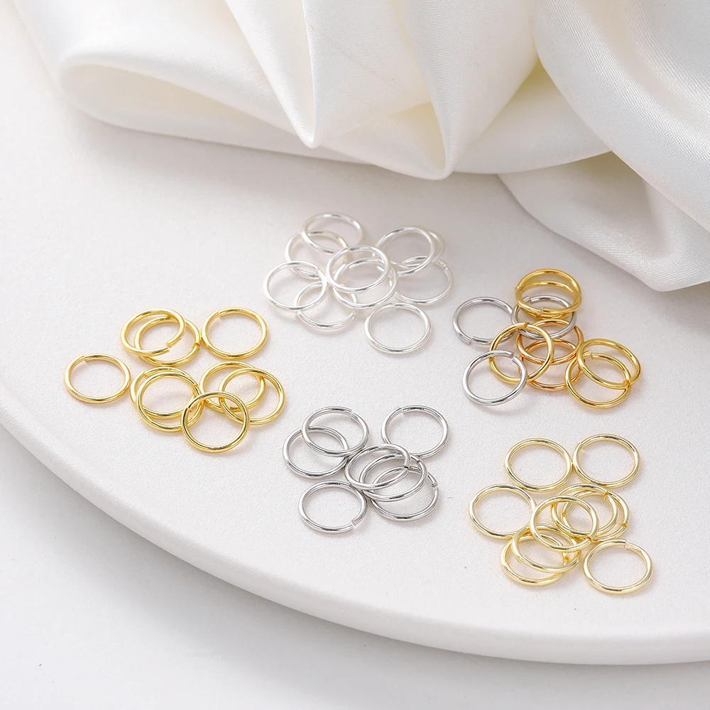 Top Trends: 50 / 20Pcs 3-10mm Gold Plated Metal Open Circle Jump Rings Split Rings Connector For Bracelet Pendant Jewelry Making Accessories Shoppable Styles