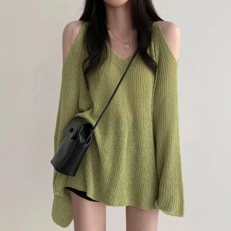 Top Trends: Yasuk Spring Summer Autumn Fashion Casual Solid Hollow Out Pullover Women's Soft Slim Tees Knitted Gentle Sexy Loose Sweater Top Shoppable Styles