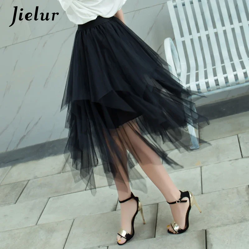 Top Trends: Womens Autumn 3 Layers Princess Tulle Mesh Pleated Skirt Saia Female Jupe Summer Tutu Skirts Faldas Mujer Moda Shoppable Styles