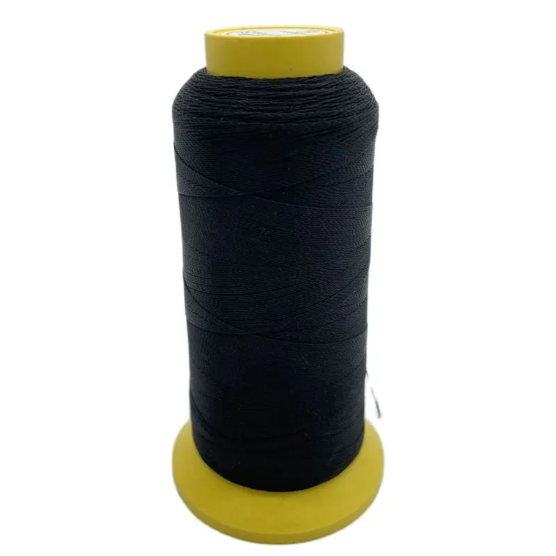 Top Trends: 1 Roll 1500m In Length Black Polyester Thread Wig Sewing Thread Hair Weaving Thread With Gift 1 Pc 6.5cm C Curved Needle Shoppable Styles