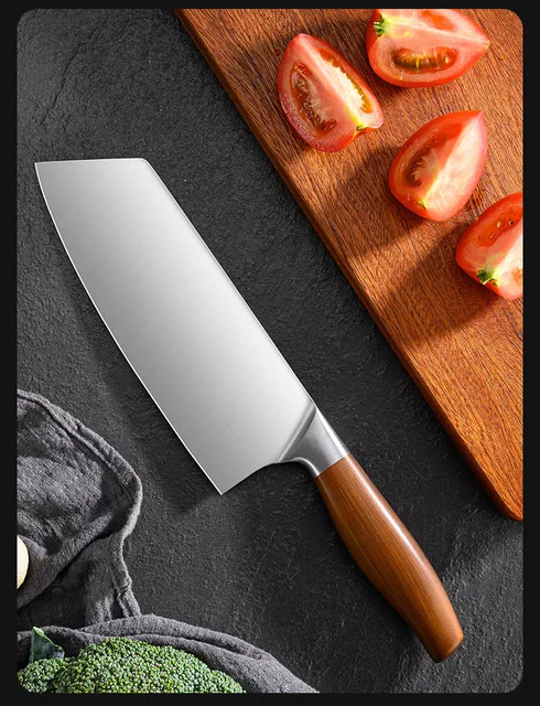 Stainless Steel Kitchen Knife Chef Slicing Knives Vegetable Cutter Meat  Slicer Cleaver Traditional Cooking Tools Portable Knife - AliExpress
