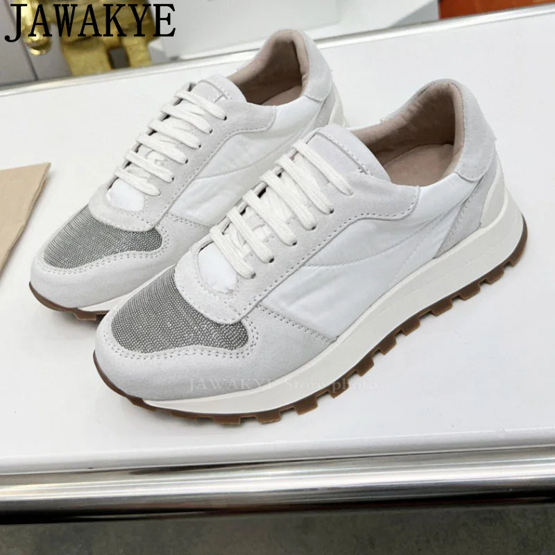 Top Trends: Spring Hot Sale Famous Flat Sneakers Shoes Woman's Quality Breathable Lace-Up Casual Brand Shoes Luxury Comfort Run Shoes Mujer Shoppable Styles