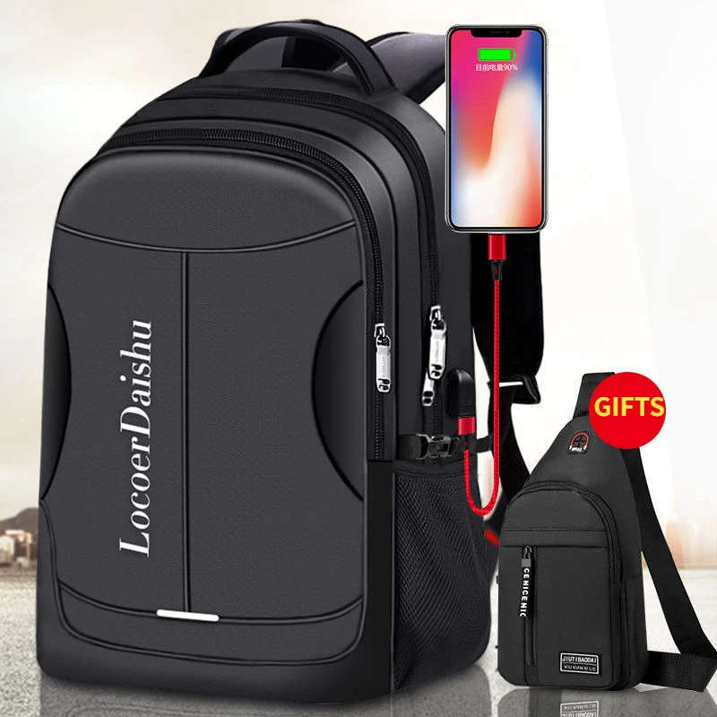 Top Trends: High Quality Men&#039;s Backpack USB Charge Laptop Backpack Large Capacity Lightweight Travel Student Backpack Business Backpack Shoppable Styles