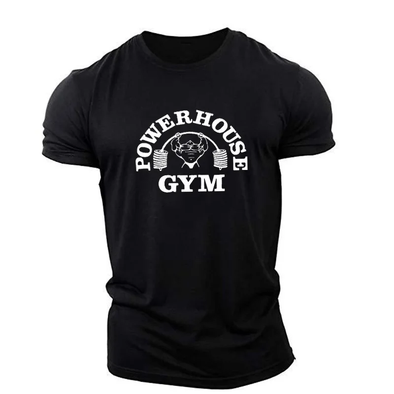 Top Trends: English Letter Elements Men's 3D T-shirts Short Sleeve Loose Casual Sports Tops Gym Powerhouse Workout Man Tees Oversize Clothes Shoppable Styles