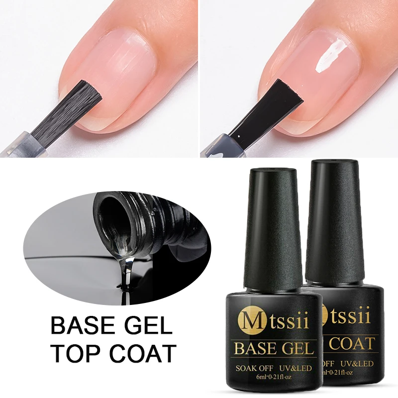 Top Trends: Mtssii 6ml Base Top Coat Gel Nail Polish UV Soak Off Varnish Semi Permanent Nail Art Manicure Gel Varnish Matte Top Coat Shoppable Styles