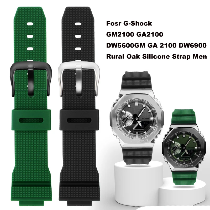 Top Trends: High Quality Rubber Strap For Casio G-Shock GM2100 GA2100 DW5600GM GA 2100 DW6900 Silicone Strap Accessories 16mm Shoppable Styles