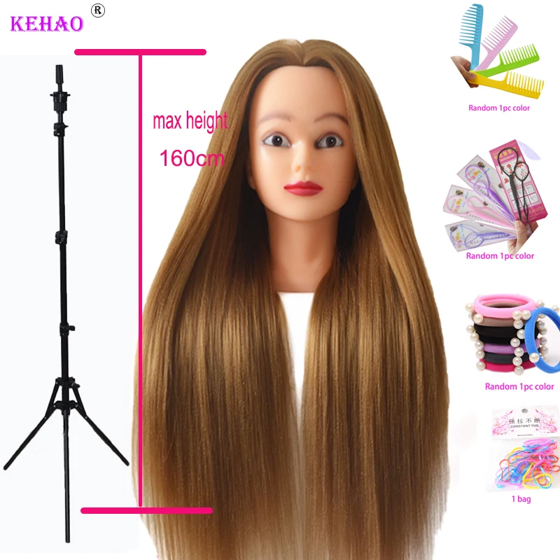 Top Trends: Doll Head For Hairstyles Mannequin Head With 100% Synthetic Long Hair Training Head For Braid Hairdressing With Clamp Wig Stand Shoppable Styles