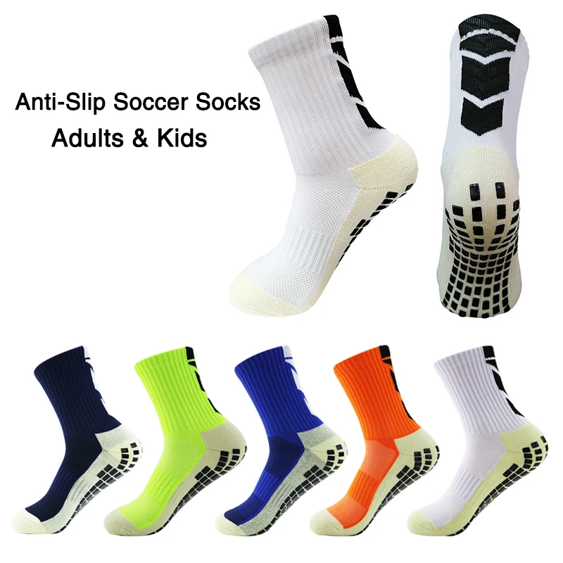 Top Trends: 2022 Sports Socks Anti-Slip Football Grip Socks Thickened Breathable Non Skid Soccer Socks Adults Kids Outdoor Cycling Sock Shoppable Styles