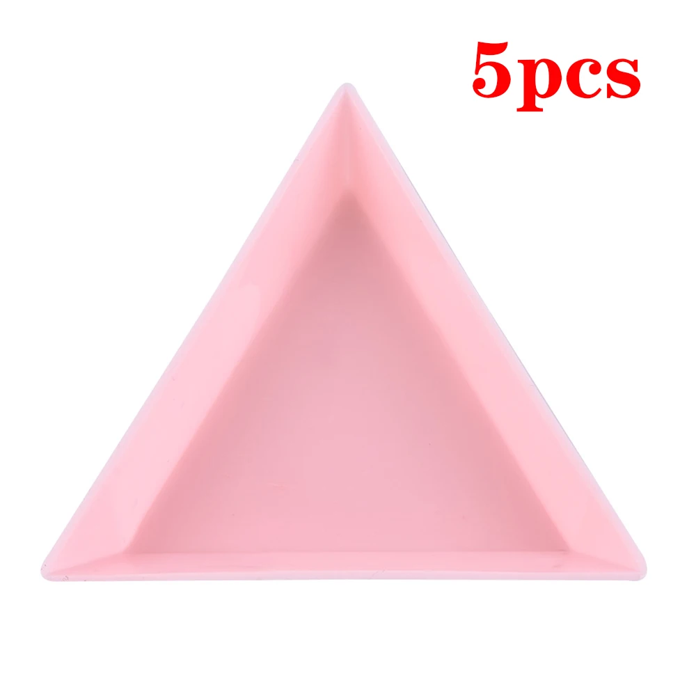 Top Trends: Triangle Plastic Rhinestone Nail Art Storage Box Plate Tray Holder Container Jewelry Glitter Cup DIY Decoration Dotting Tool Shoppable Styles - Image 6