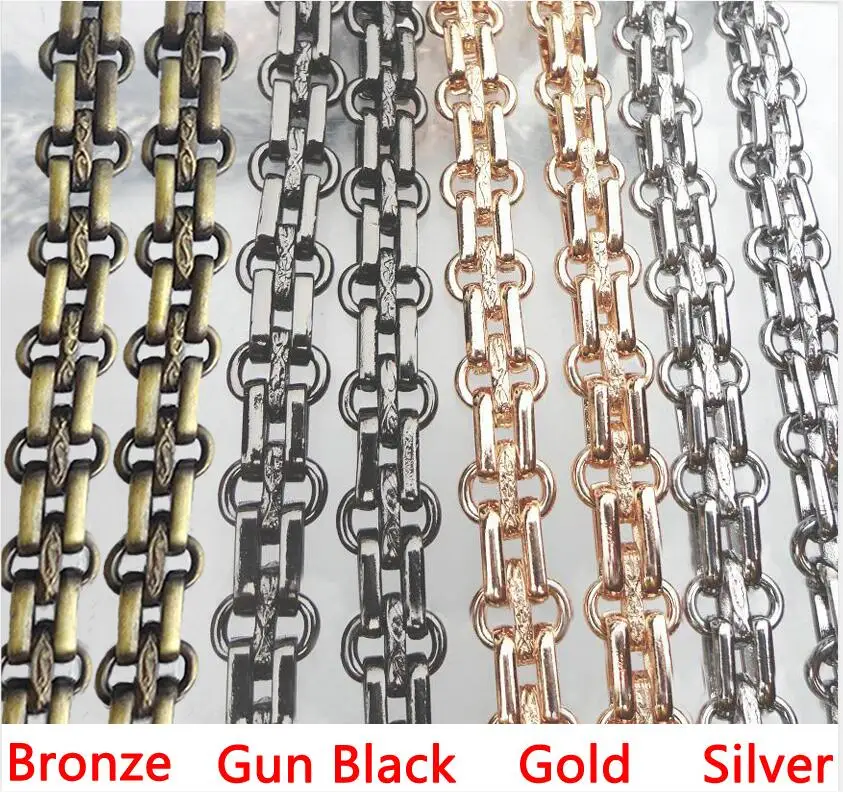 Top Trends: 40cm-160CM Metal Chain Replacement Shoulder Bag Strap For Handbag, Steel - DIY Gold, Silver, Gun Black, Bronze 16mm Purse Shoppable Styles - Image 4