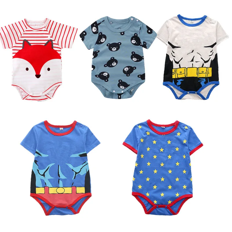 Top Trends: Newborn Infant Summer Triangle Jumpsuit Pure Cotton Baby Rompers Baby Bodysuit Cartoon Baby Boy Comfortable Baby Clothes Shoppable Styles