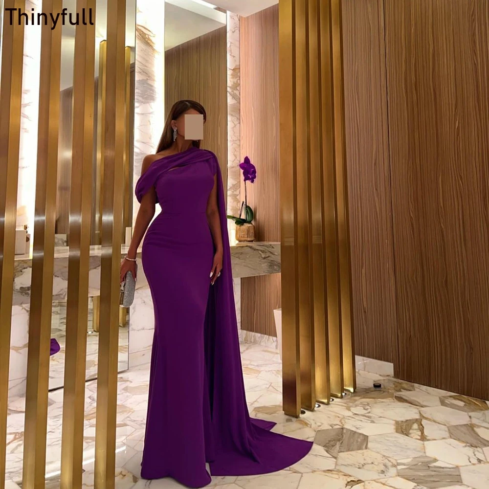 Top Trends: Thinyfull Mermaid Saudi Arabic Prom Dress One Shoulder Evening Party Dresses 2023 Long Formal Event Gown Robe De Soirée Shoppable Styles