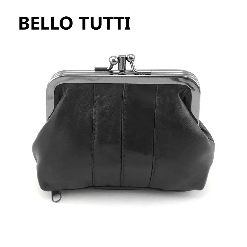 Top Trends: BELLO TUTTI Women Sheepskin Mini Change Purses Female Small Bag Genuine Leather Hasp Zipper Coin Wallet Girls Casual Money Bag Shoppable Styles