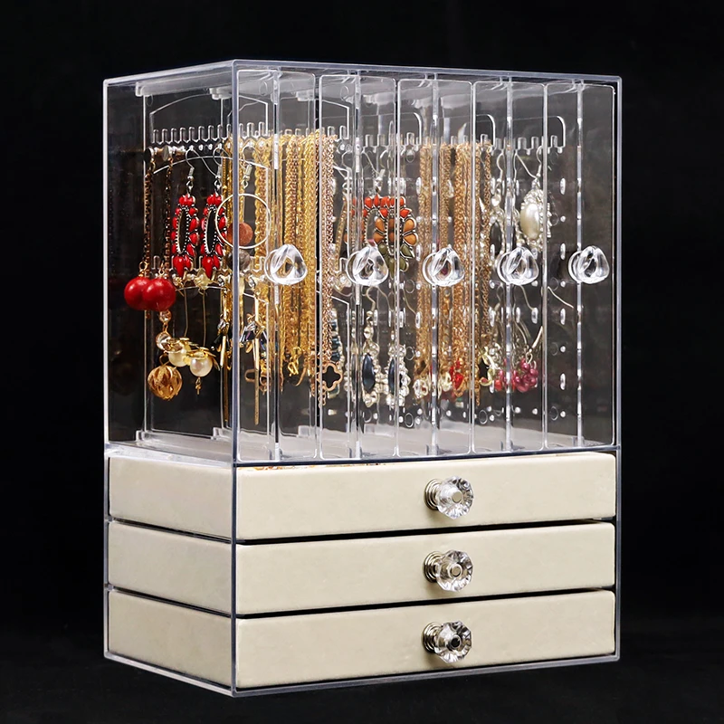 Top Trends: Jewelry Organizer Box Storage Large Size Transparent Acrylic Display Case Hanging Necklace Earrings Jewelry Boxes Stray Kids Shoppable Styles - Image 5