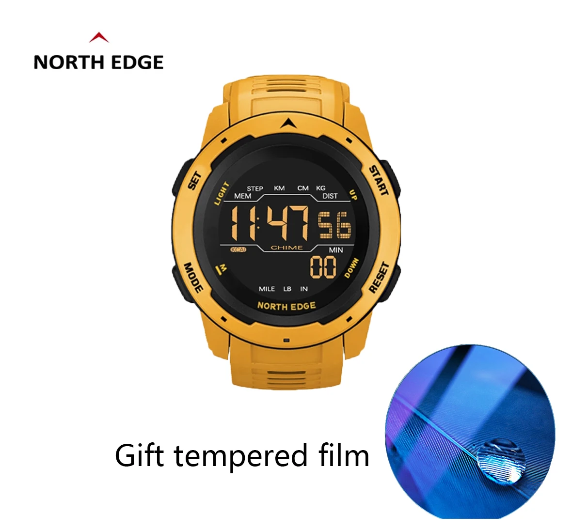 Top Trends: NORTH EDGE Mars Men Digital Watch Men's Military Sport Watches Waterproof 50M Pedometer Calories Stopwatch Hourly Alarm Clock Shoppable Styles